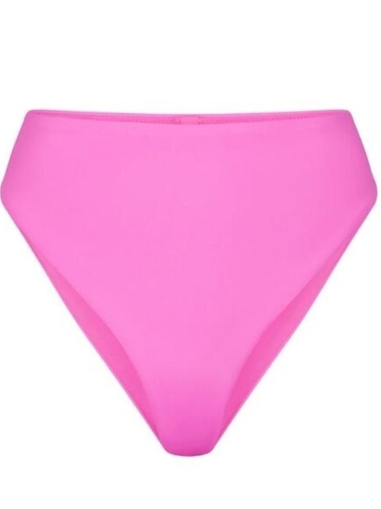 SKIMS Other - SKIMS High-Waist, High-Cut Neon Pink Orchid Swim Bottoms